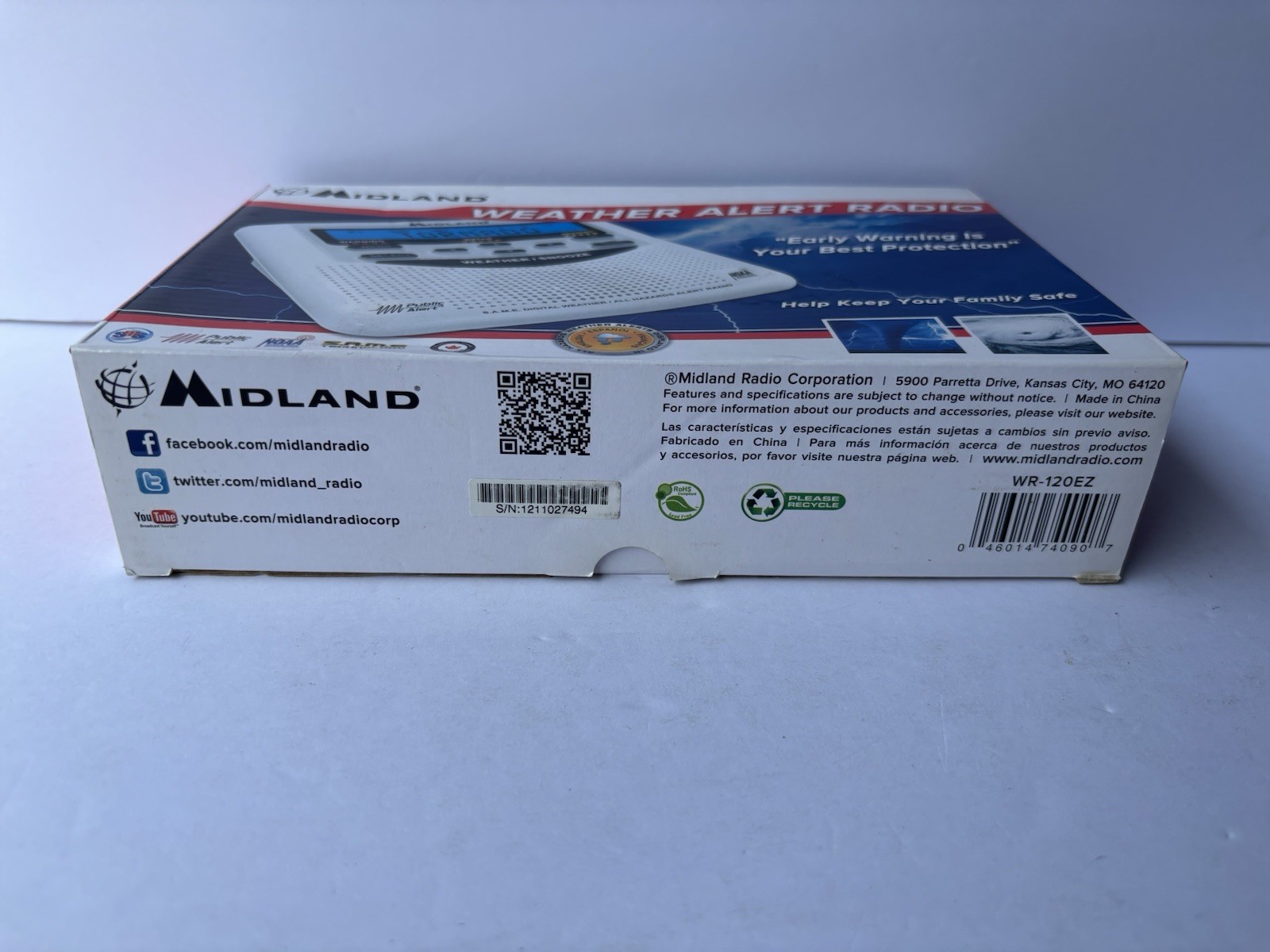 Midland WR-120EZ NOAA Weather Alert Radio - Brand New In Open Box