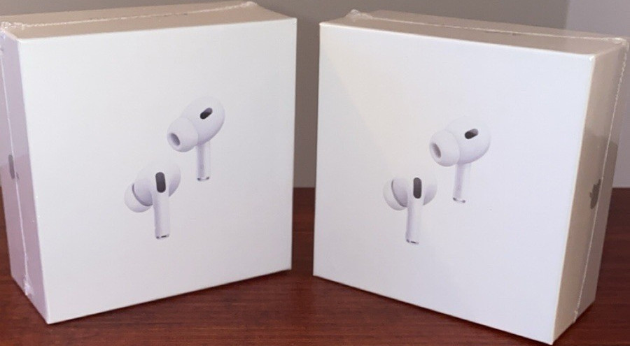 Apple AirPods Pro (2nd generation) 2 Pack, White, MagSafe Charging Case USB-C