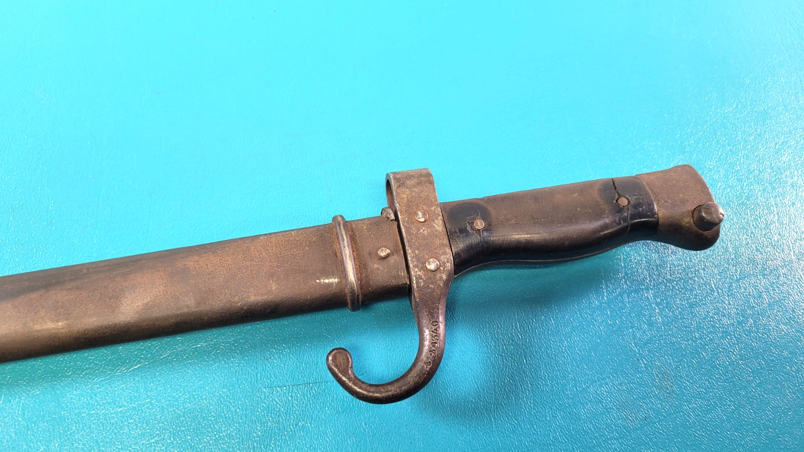 French Model 1892 Mannlicher Berthier Bayonet Knife + Scabbard First Var TR1080