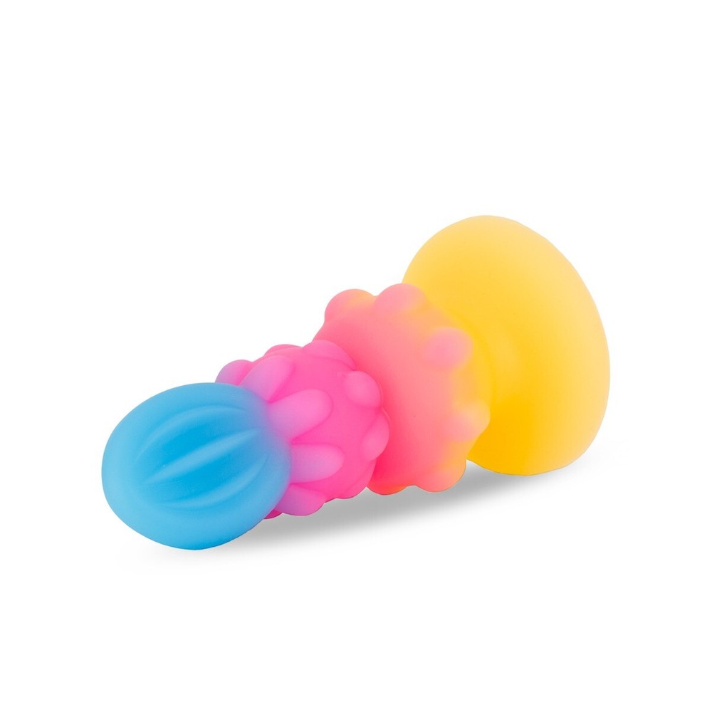 Glow in the Dark 5.5" Soft Squeezable Silicone Beaded Bumpy Anal Butt Plug