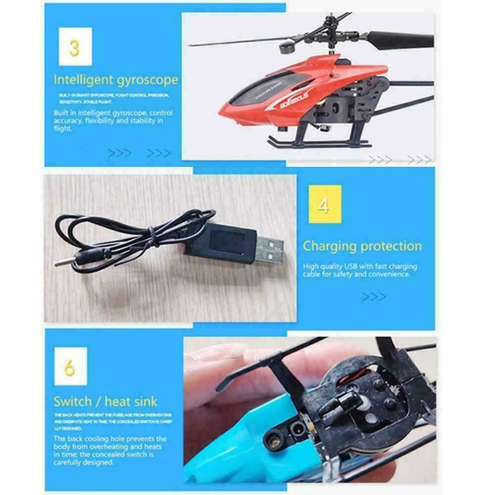 Mini RC-Helicopter Phantom Mini Remote Control Helicopter Lights USA
