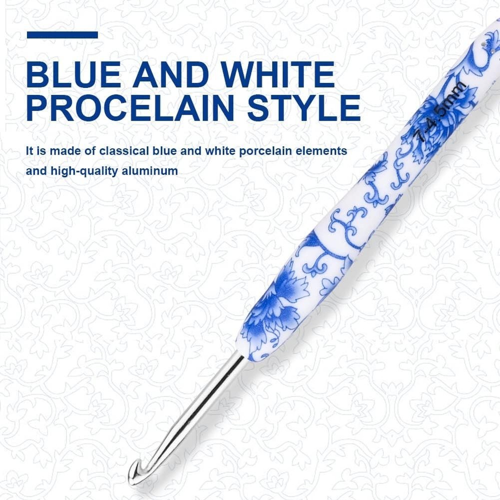 4.5 mm7 Crochet Hook, Ergonomic Handle for Arthritic Hands, Soft Rubber Grip ...