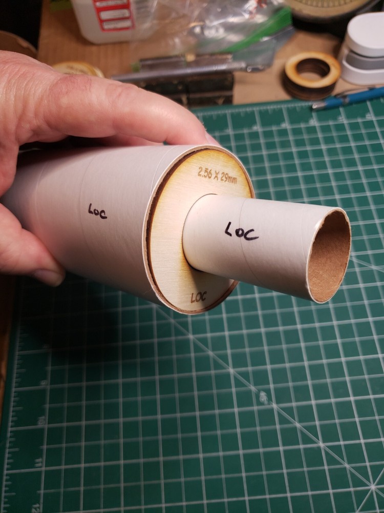 2.56" X 29mm Centering Ring Set For LOC model rocket Tubes