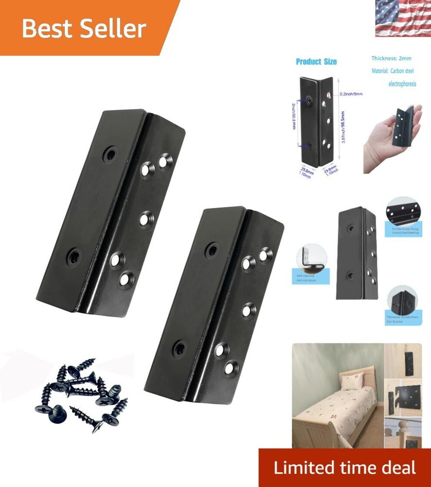 Rust-Resistant Bed Post Brackets with Double Hook Design - Easy Installation