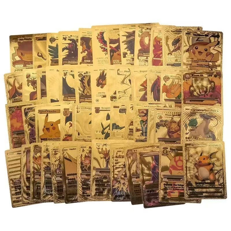 Pokemon Gold Pack Foil Cards 55Pcs TCG GX Vmax Rare Charizard