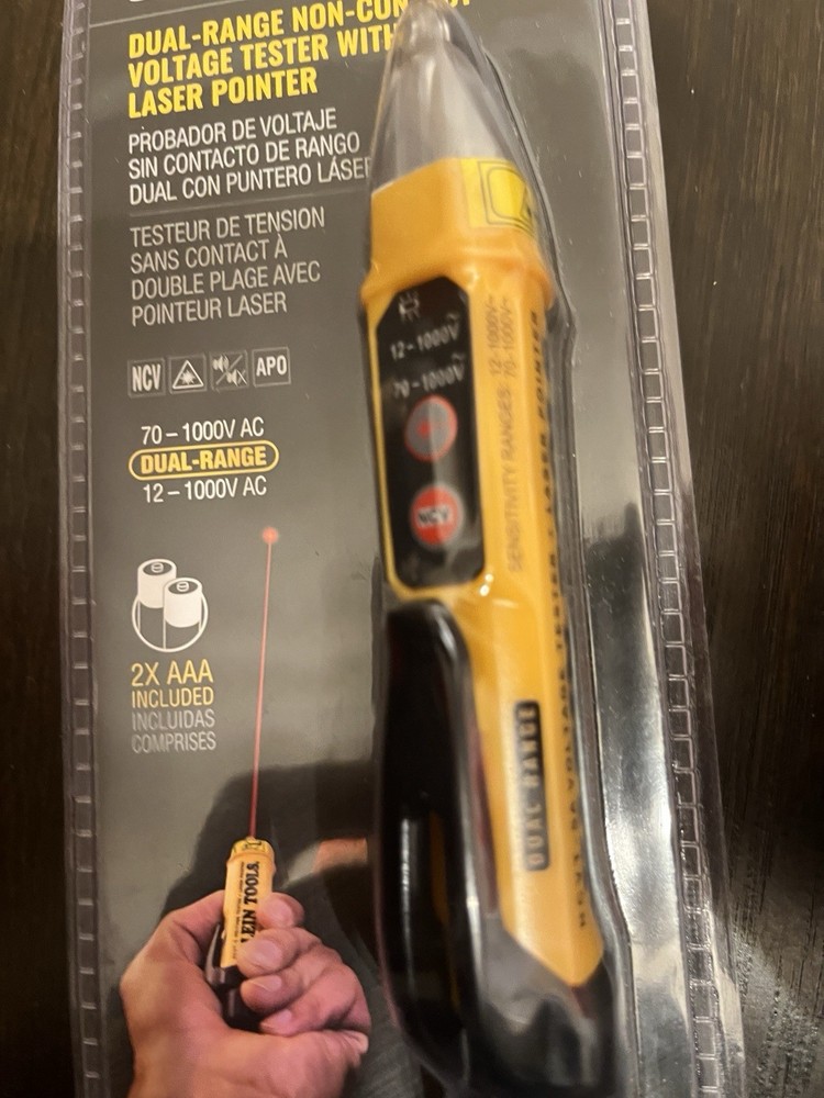 Klein Tools NCVT-5A Dual-Range on-Contact Voltage Tester With Laser Pointer