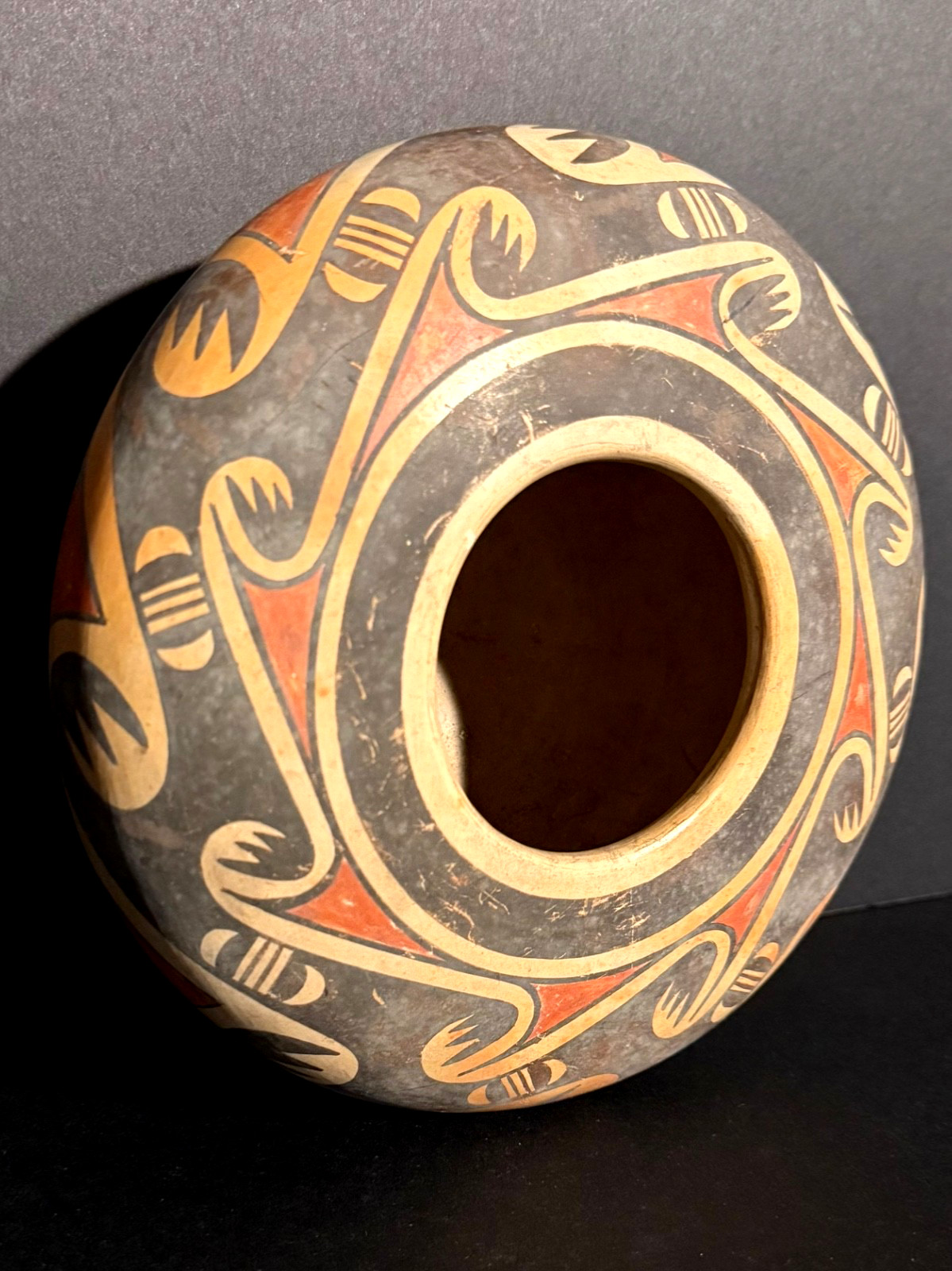 FANNIE NAMPEYO (HOPI PUEBLO,1900-1987) POLYCHROME POTTERY SEED JAR, EXCELLENT!