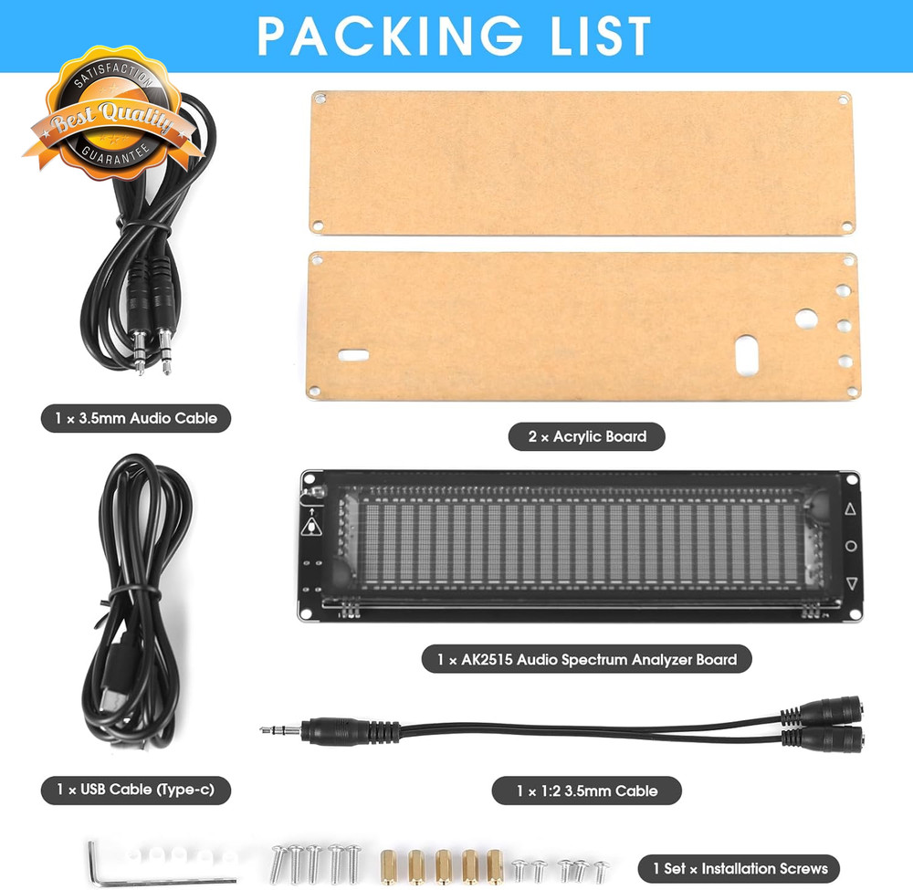 Audio Spectrum Analyzer VFD Display MIC Input Sound Level Meter Pro