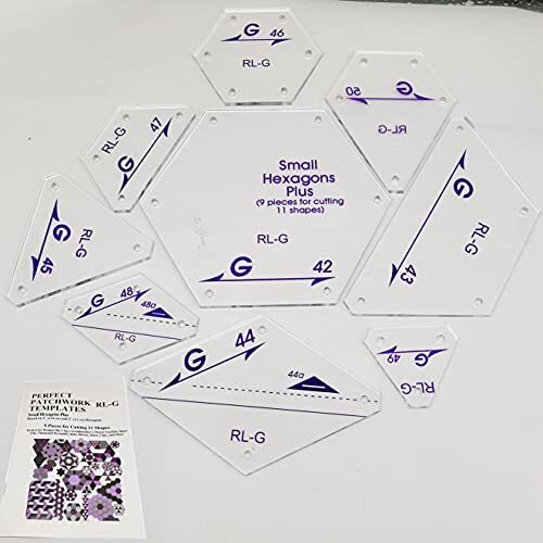 9pcs Perfect Patchwork Templates fo Cutting 11 Shapes