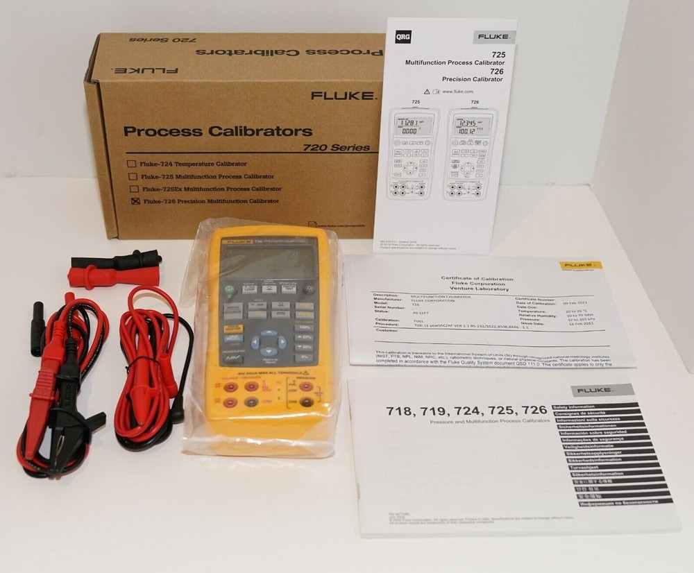FLUKE 726 PRECISION MULTIFUNCTION PROCESS LOOP MA VOLT MV CALIBRATOR  NEW USA 24