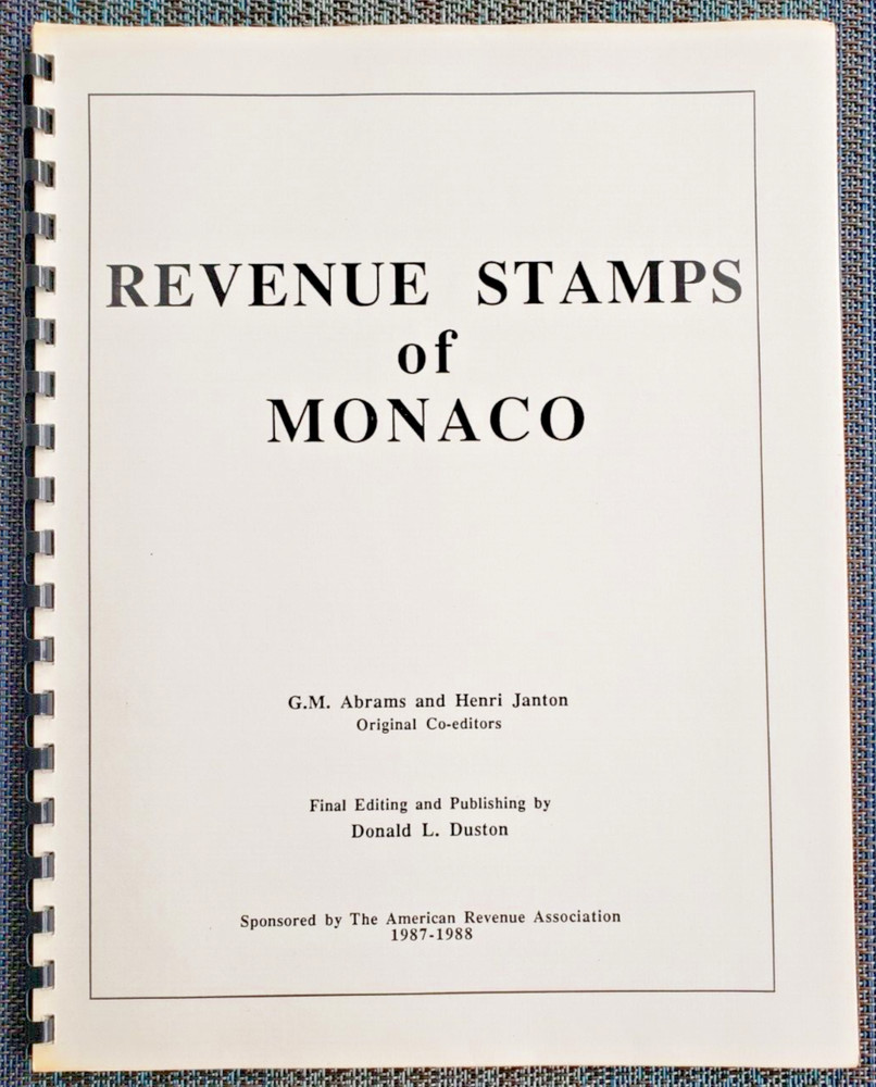 Revenue Stamps of Monaco 1987-1988