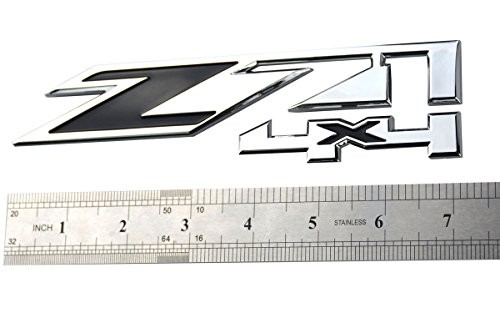 2pcs Z71 4x4 Emblems Replacement for GMC Chevy Silverado Sierra Chrome Black1