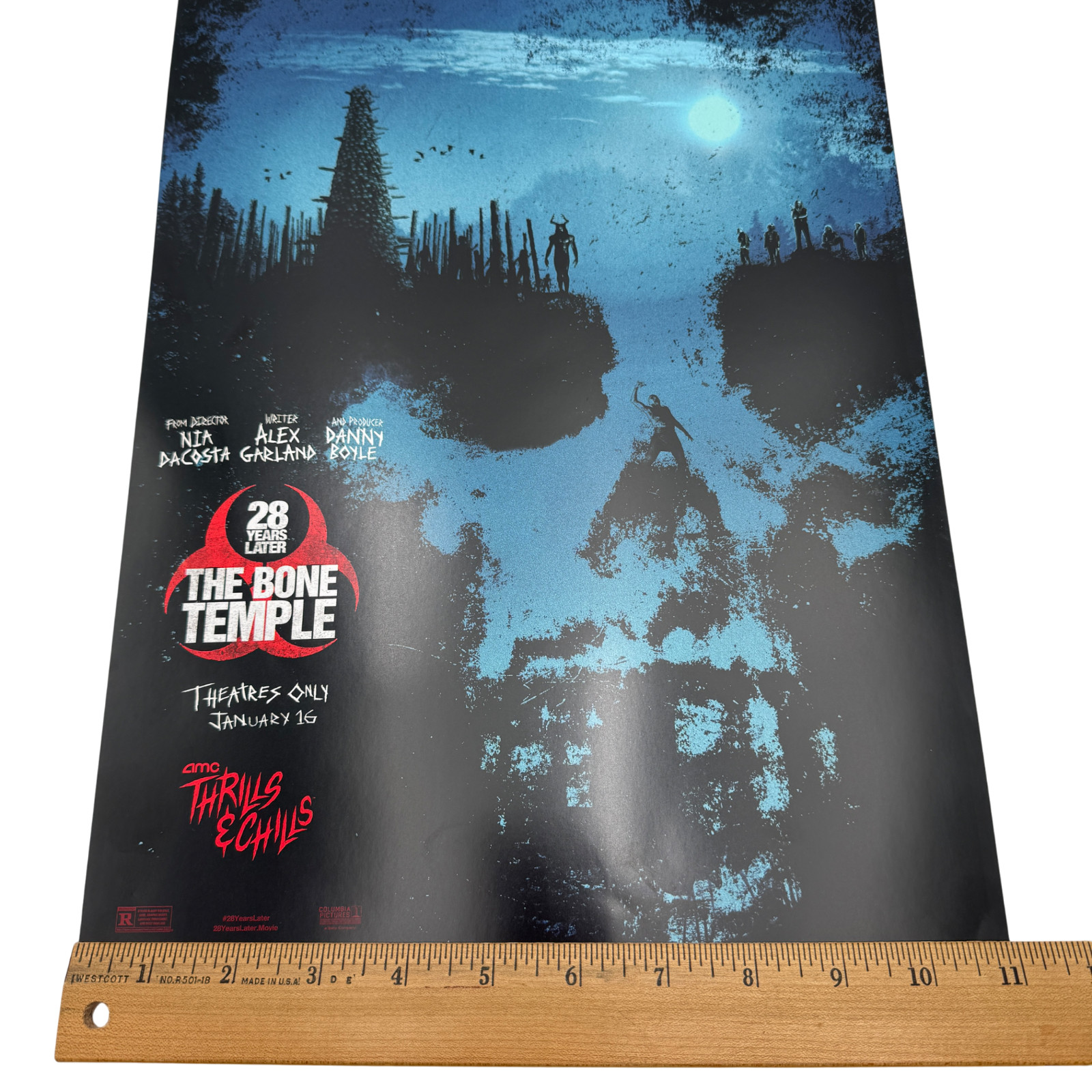 28 Years Later The Bone Temple Poster Opening Night Event AMC Exclusive 11"x17"