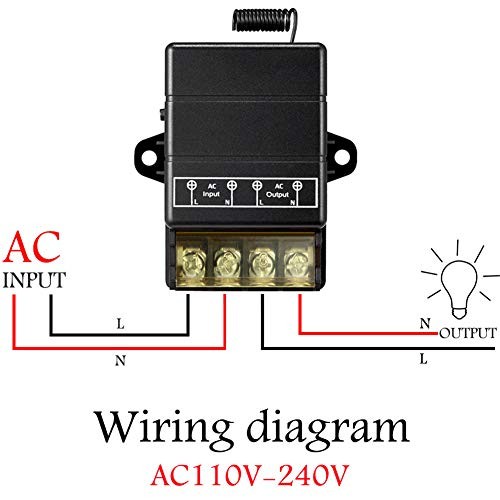 Wireless Lights Switch kit,AC120V/110V/ /40A Relay Long Range Remote Control