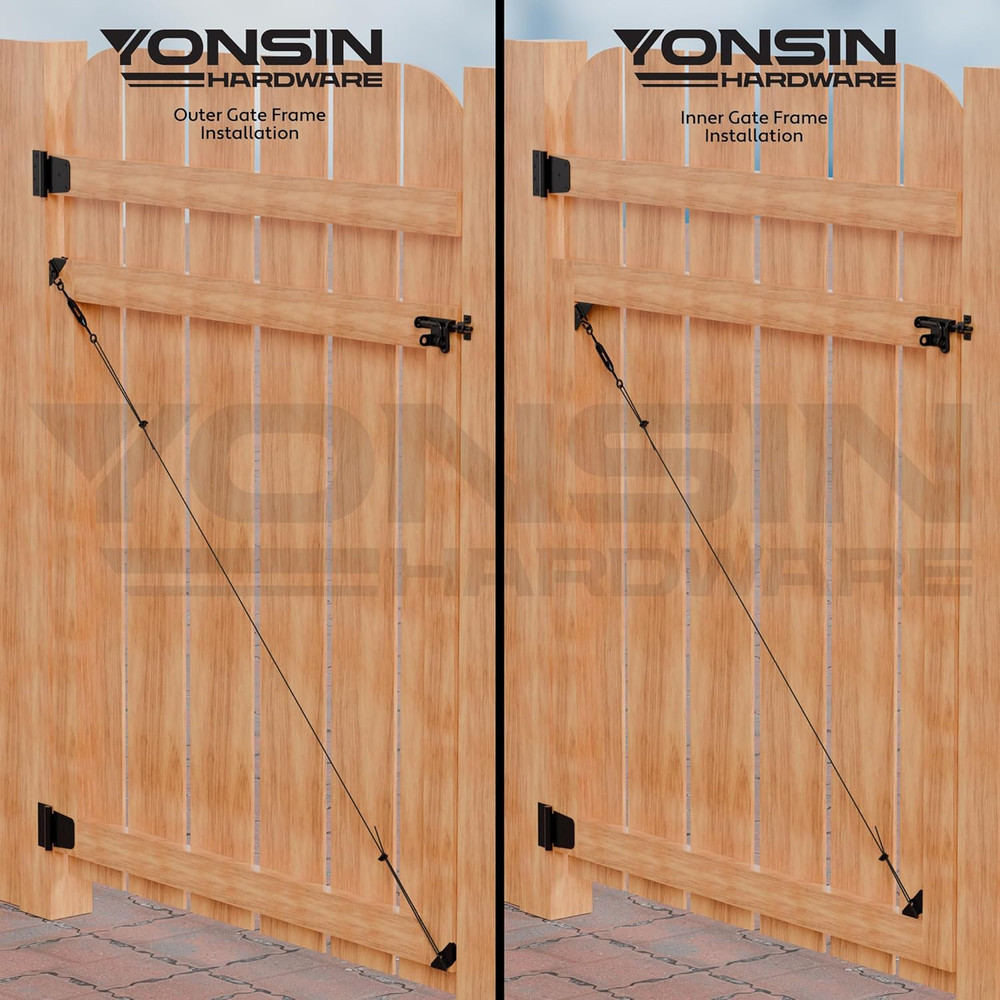 Anti Sag Gate Hardware Kit 2 Pc Fence Gate Support Corner Brackets Black