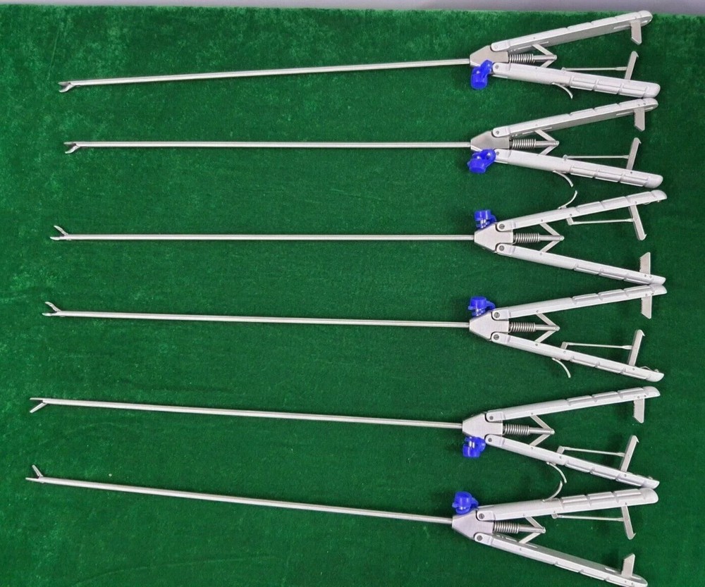 6pc Laparoscopic V-Shape Needle Holder 5mmx330mm Endoscopy Surgical Instruments