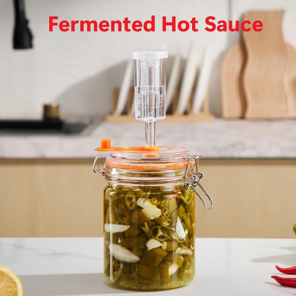 JILLMO Fermentation Jar, 700ml Fermenting Kit with Fermentation Weights and A