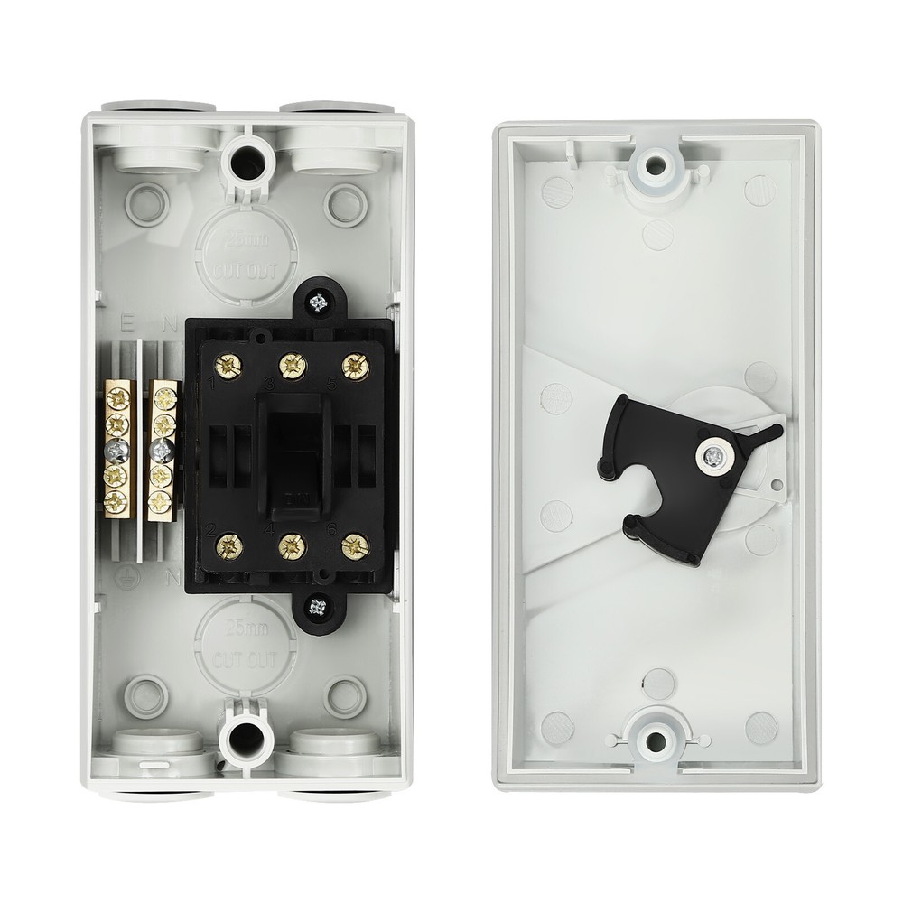Wall Mounted Disconnector Switch 3-pole Isolation Switch Silver Contact 35a 440v