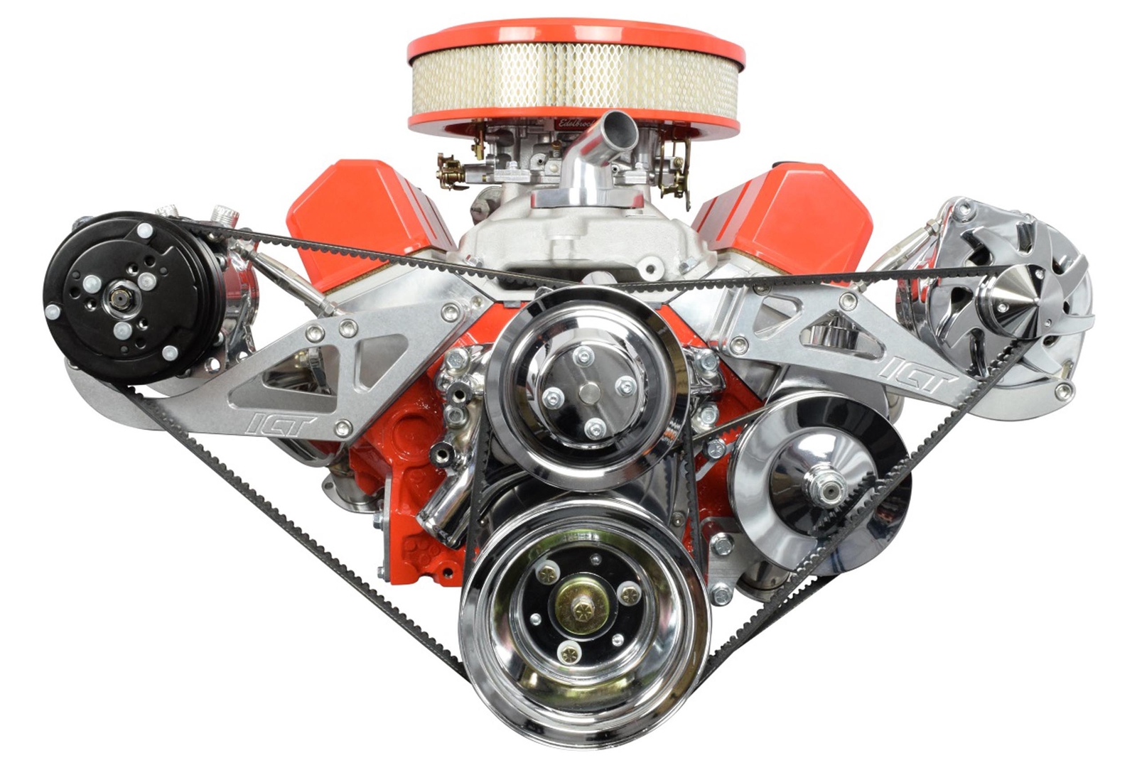 SBC Sanden 508 A/C Compressor Bracket Long Water Pump Small Block 350 Chevy ICT