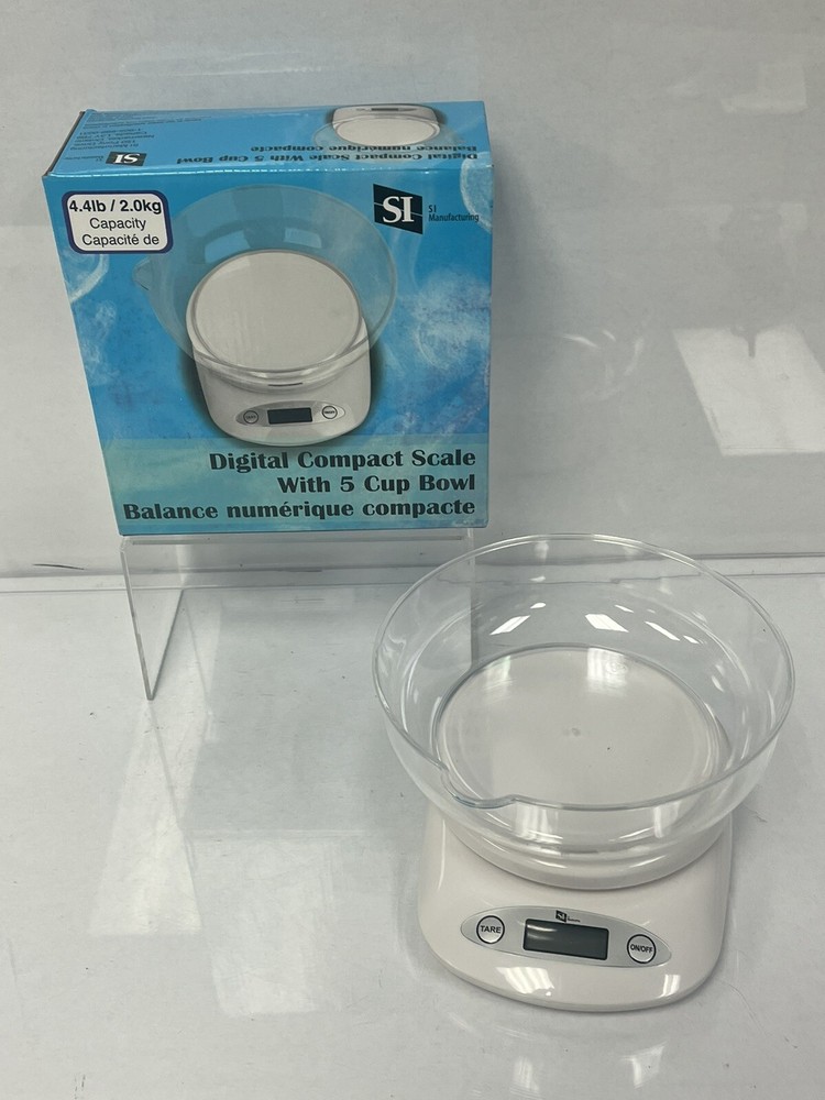 SI Manufacturing Digital Compact Scale With 5 Cup Bowl