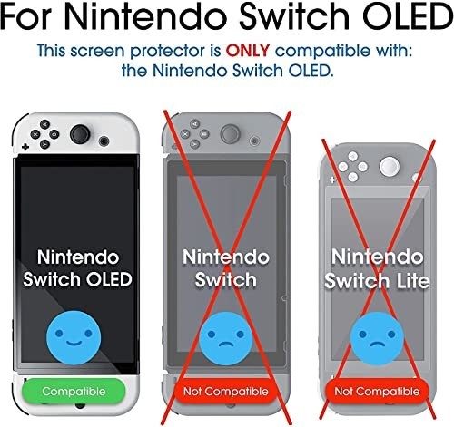 Auto-Alignment OneTouch Screen Protector for Nintendo Switch OLED 7" - 2 Pack, T