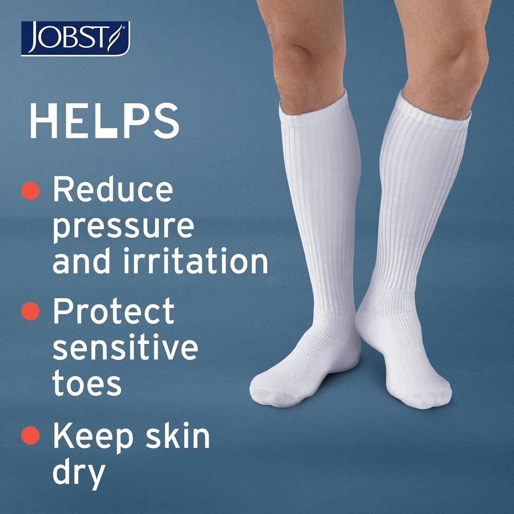JOBST SensiFoot Diabetic Compression Socks White, X-Large - Diabetic Compression