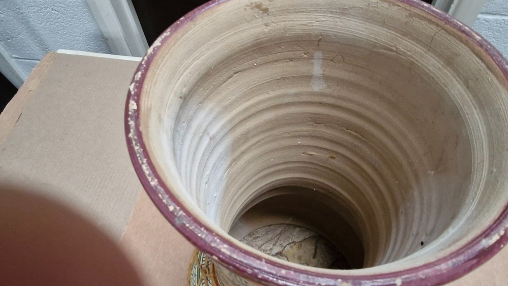 North African Moroccan Ceramic Hand Drum