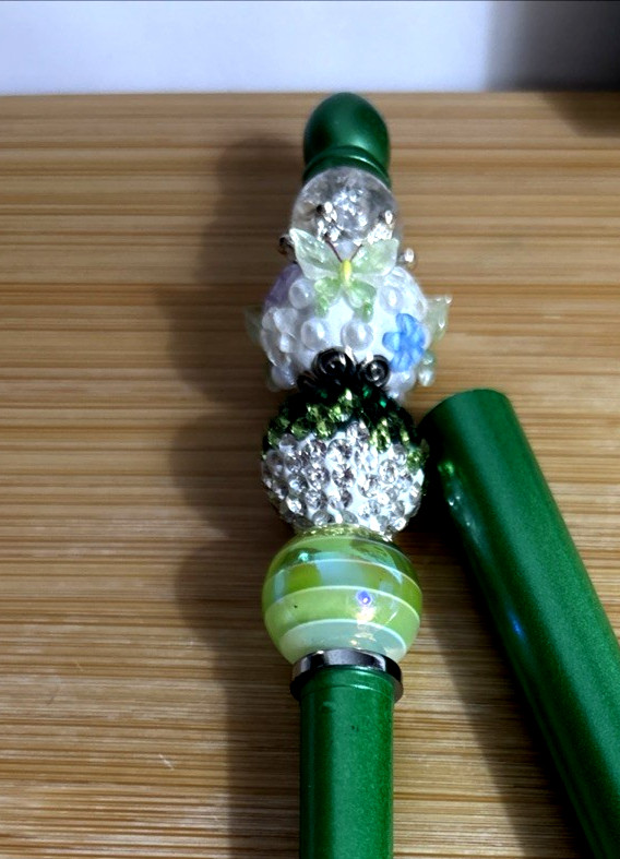 HANDCRAFTED BEADED PEN & NOTE PAD SET -everything Will Be Ok