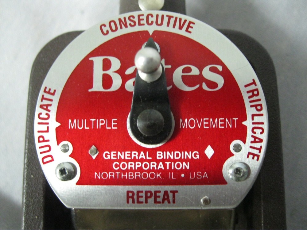 GBC Bates numbering machine in original box