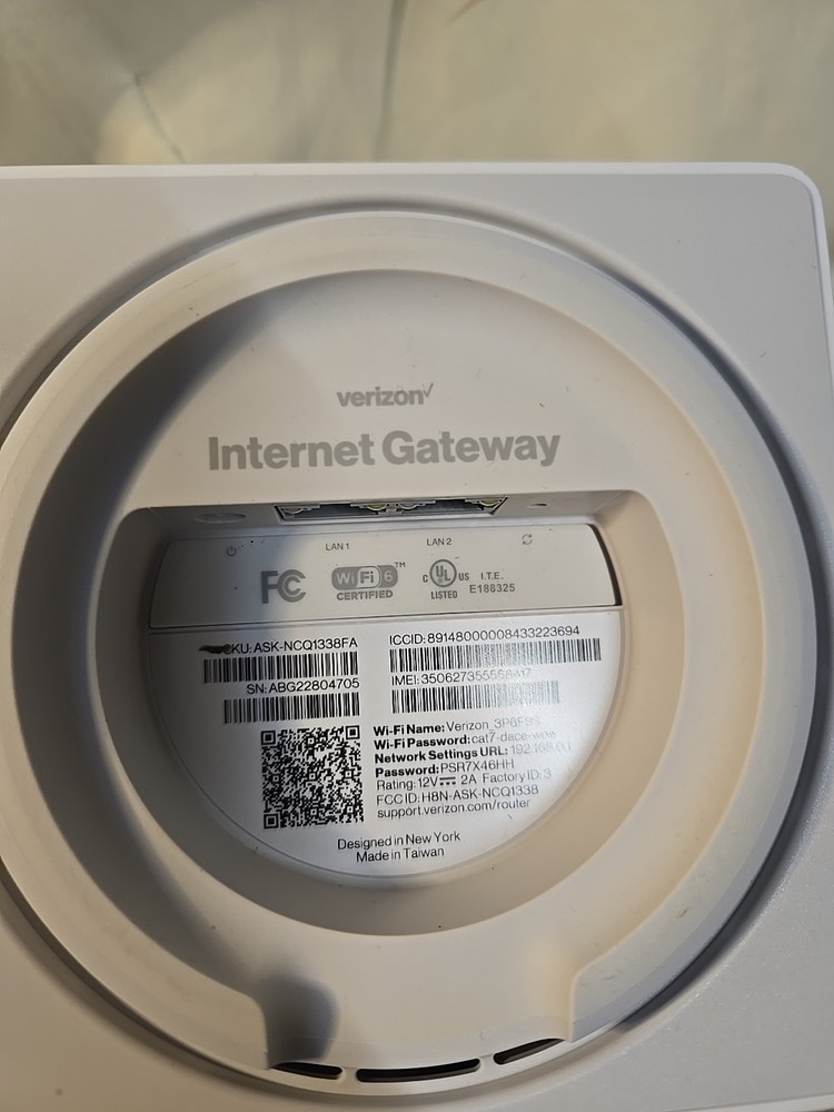 Verizon Internet Gateway Router ASK-NCQ1338FA