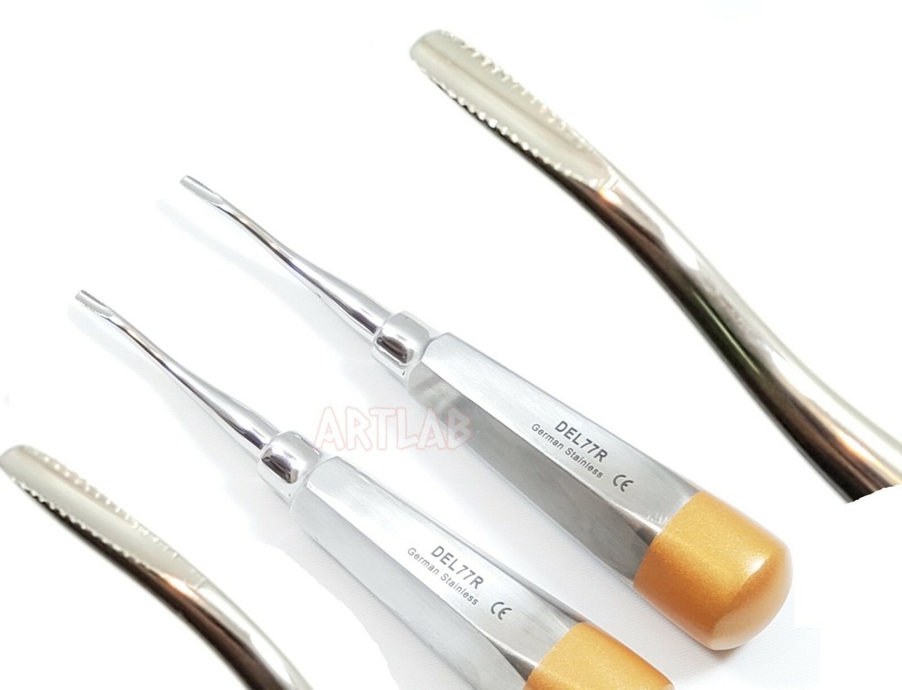 2 German Premium Root Dental Tooth Extracting Elevator # 77R-Dental Elevators