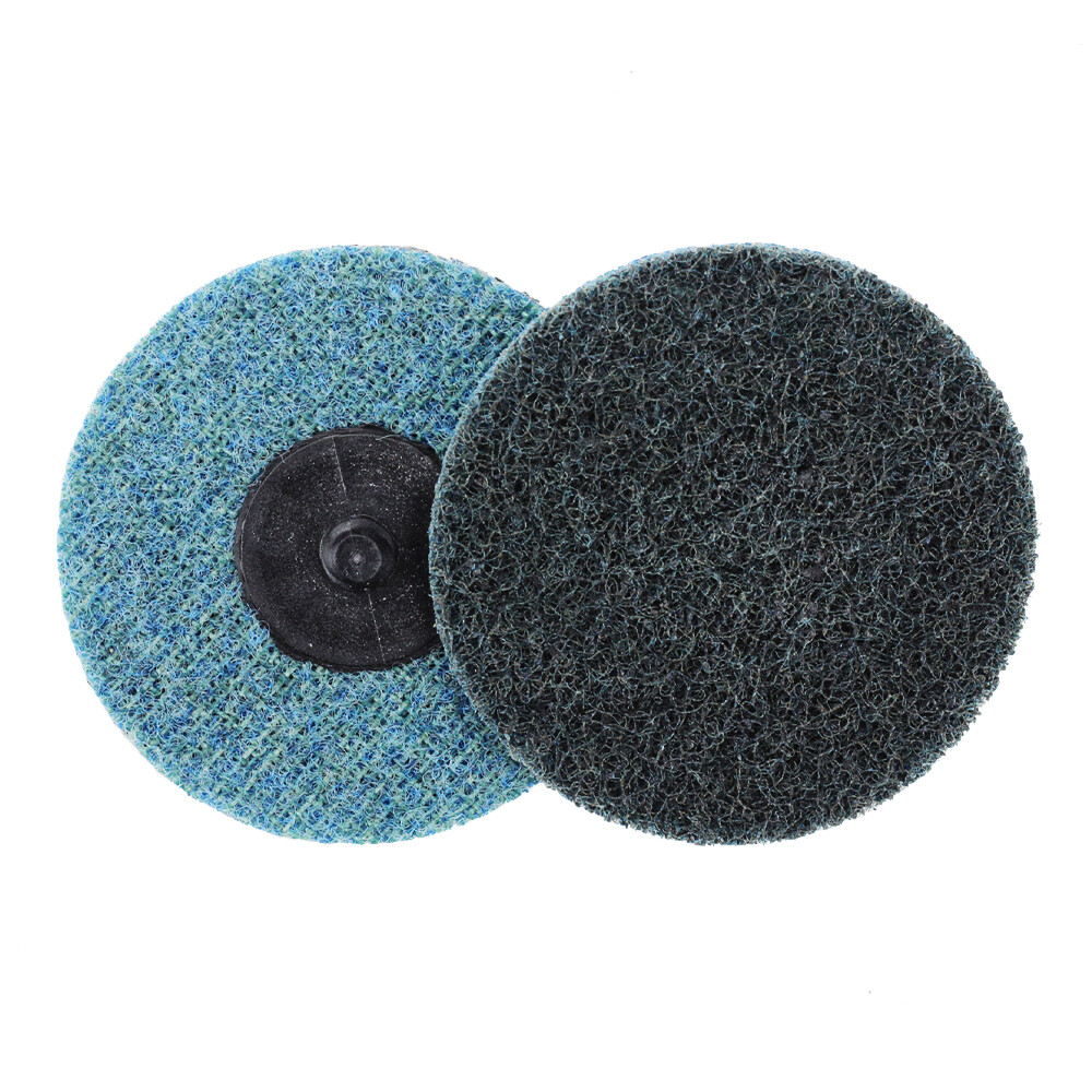 200 Pack - 3" Roloc Surface Conditioning Discs Fine - Blue Quick Change Prep Pad