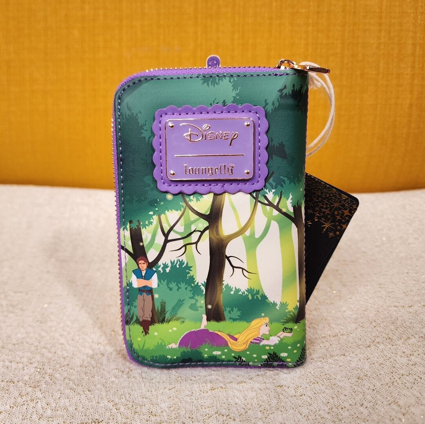 Loungefly Disney Tangled Rapunzel Swinging From Tower Zip Around Wallet NEW
