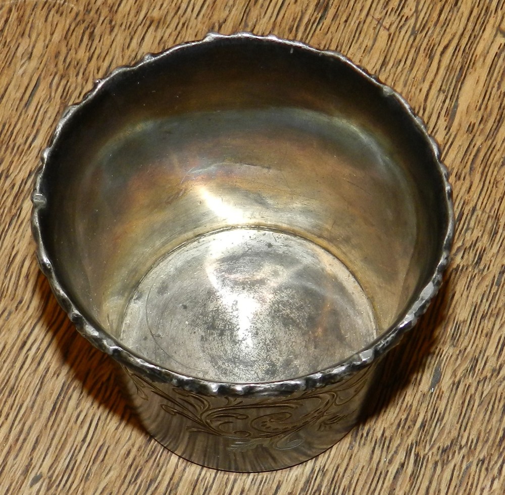 LOVELY QUADRUPLE SILVER PLATE CUP!! BEAUTIFUL ENGRAVING!