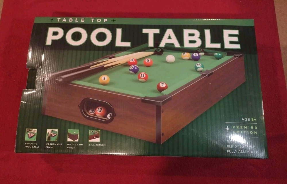 Go Games Pool Table Tabletop Billiards Premier Edition