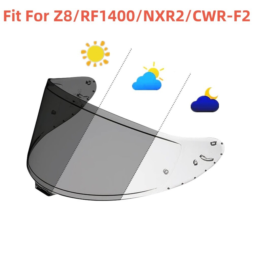 Photochromic Visor Shield Fit For SHOEI Z8 NXR2 RF1400 CWR-F2 Helmet Shield Lens
