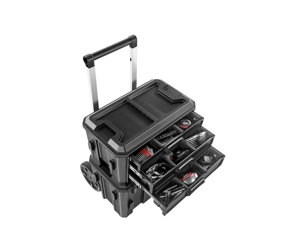Hyper Tough 3 Drawer Tool Box Hyper Stack Storage Organizer