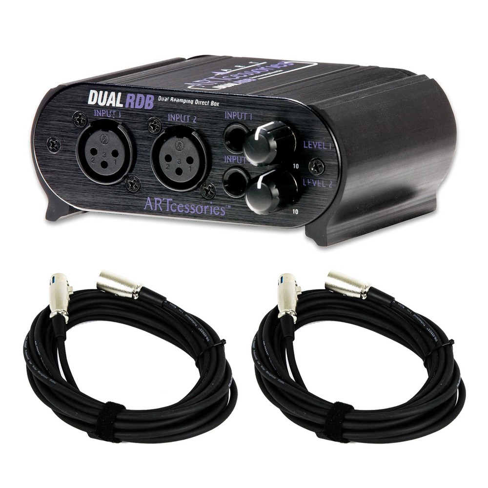 ART Dual RDB Stereo Reamping Interface Bundle with 20-foot XLR Cables
