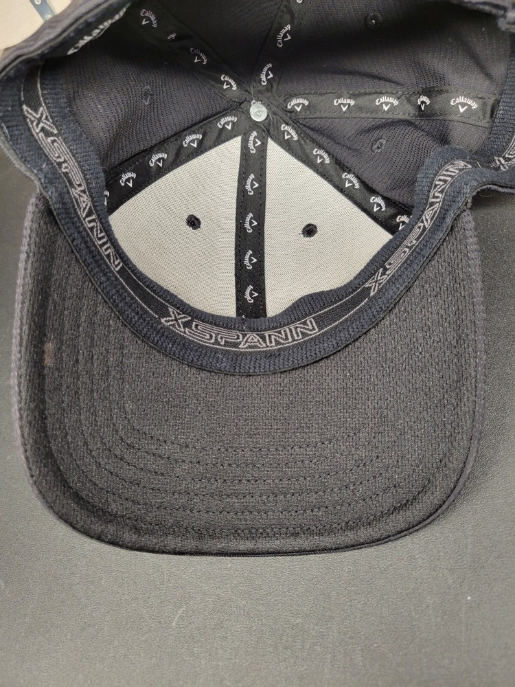 Callaway XSPANN Baseball Hat Cap Hook & Loop Golf Core Black On Black