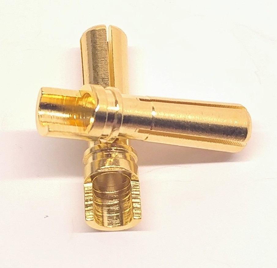 4mm oversized solid design gold plated bullet connector for icharger 5 pair