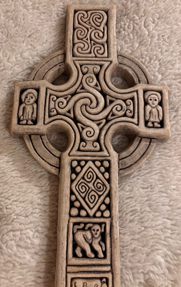 Rare Authentic Hand Made Clonmacnoise Cross Celtic Cross, Stone Signed