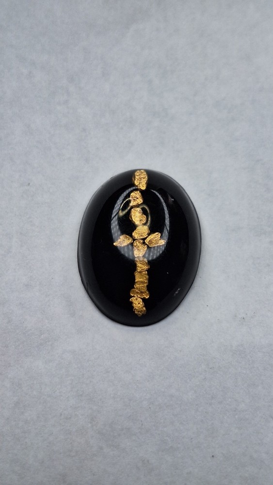 Gold Nugget Encapsulated Nugget Cross