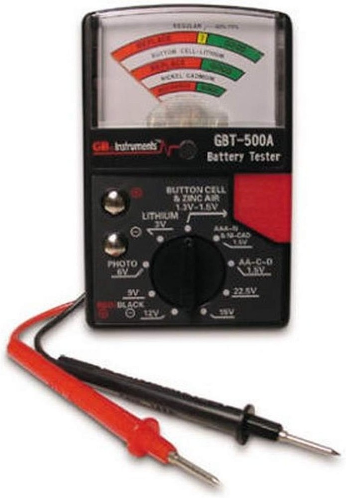Battery Tester Analog Leads Compatible Multiple Cell Types