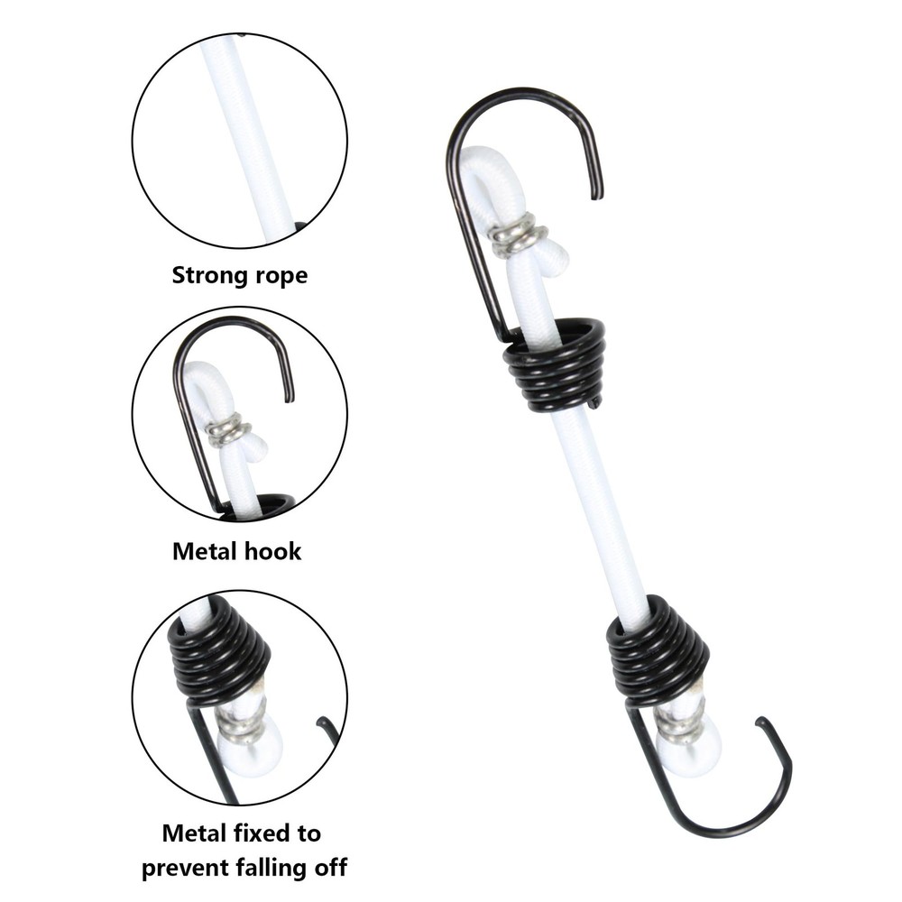 10PCS 2 Inch Mini Bungee Cords with Hooks