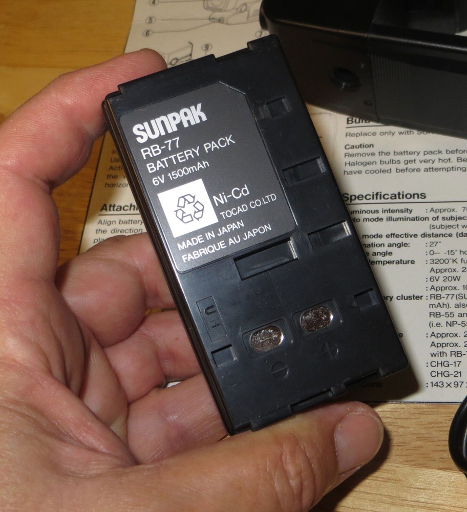 Sunpak CV-20SA Auto Sensor Video Light - Tested and Working