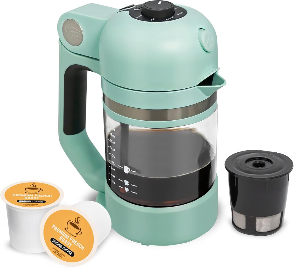 Micro Café Single Serve Coffee Maker K-Cup Compatible Glass Carafe Oasis