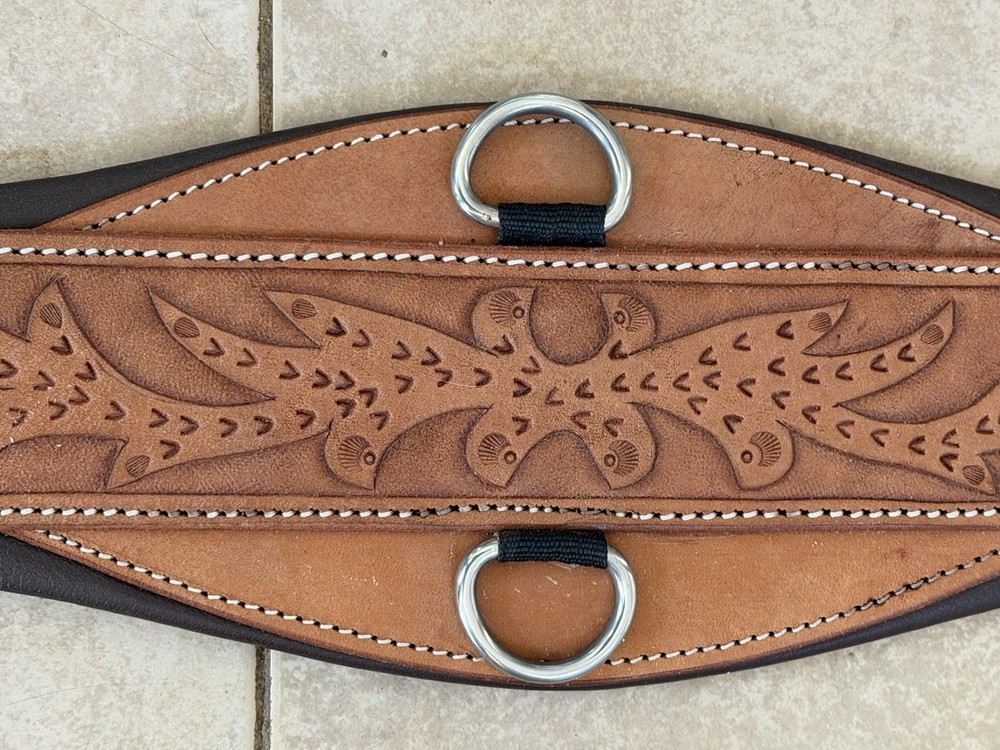 Never Used 36” Tooled Leather Roping Cinch
