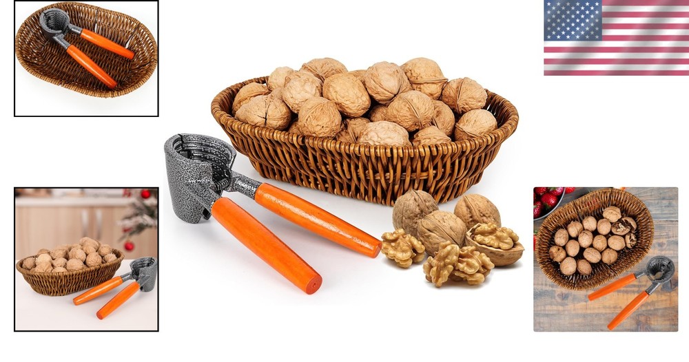 Comfortable Nutcracker Tool with Vintage Basket - Ideal for Cozy Gatherings