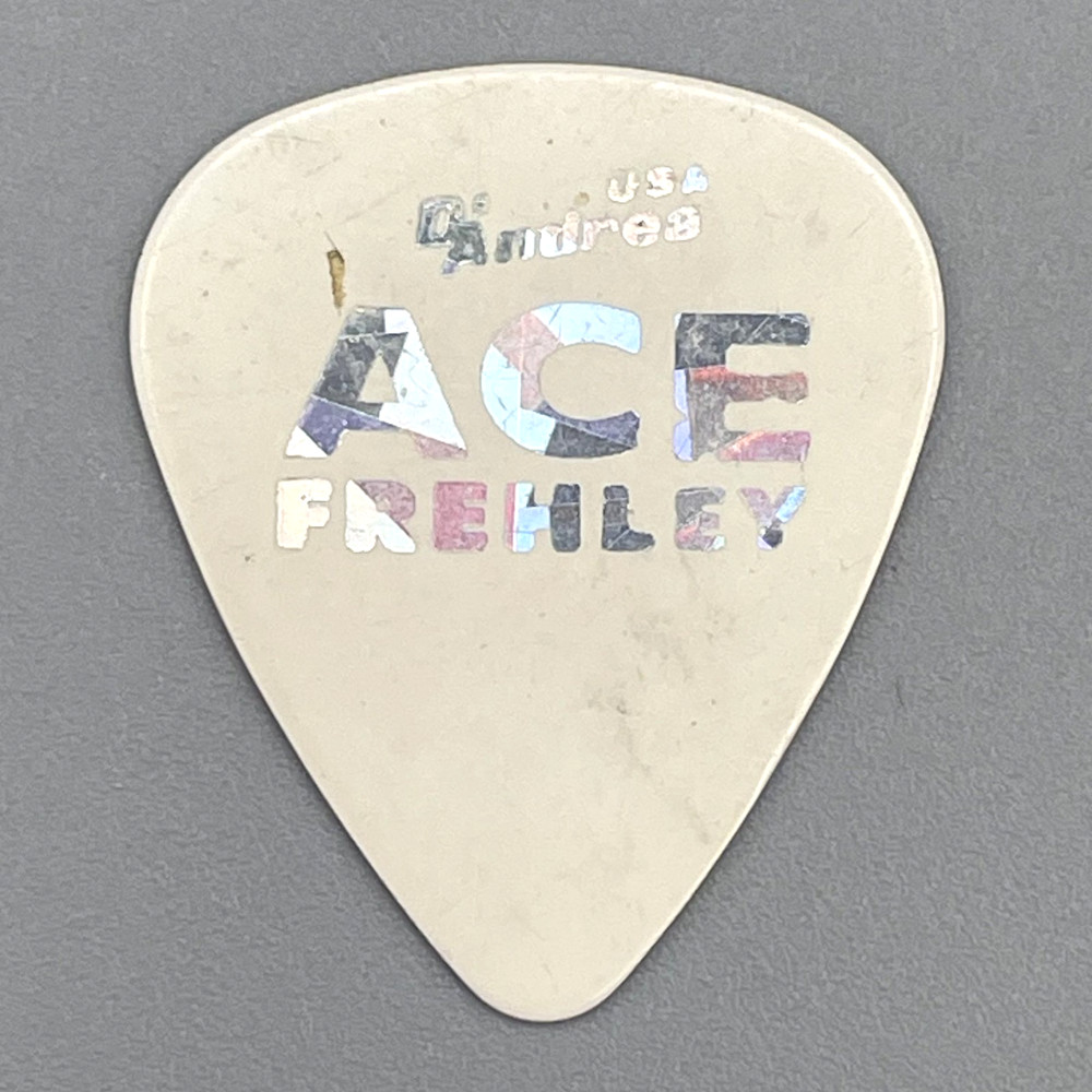 Ace Frehley KISS D'Andrea USA Guitar Pick Holographic Foil Signature White USA