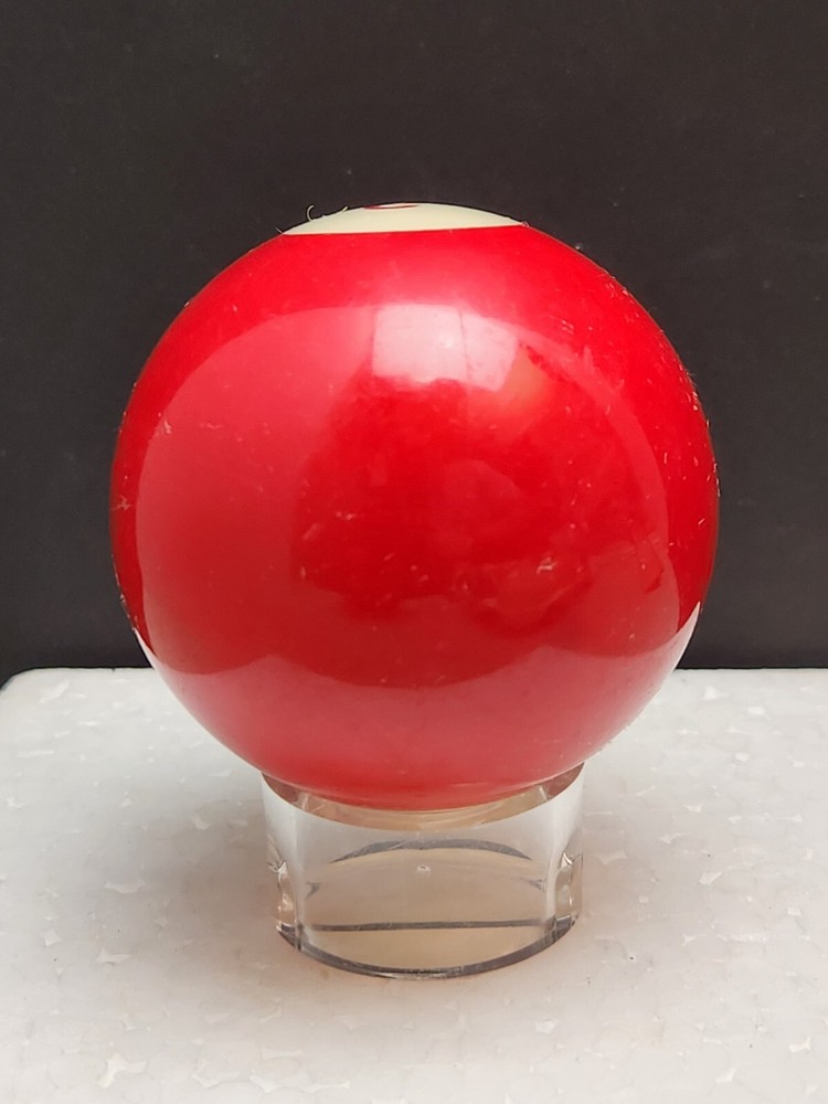 Vintage Replacement Pool Ball Billiards #3 Red Solid- 2 1/4" SURE-SHOT